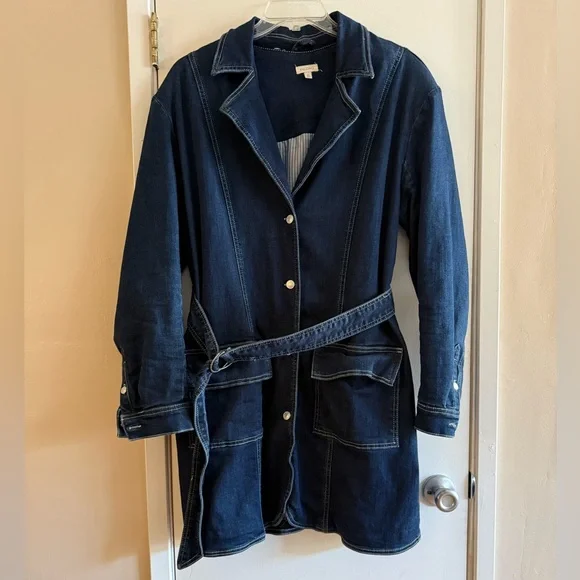 Anthropologie Pilcro Belted Denim Blazer Dress - Picture 3 of 5